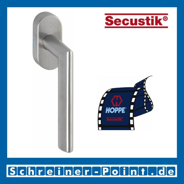 Hoppe Stockholm Edelstahl Fenstergriff F69 Secustik E0140/US956, 3037159, 3037167